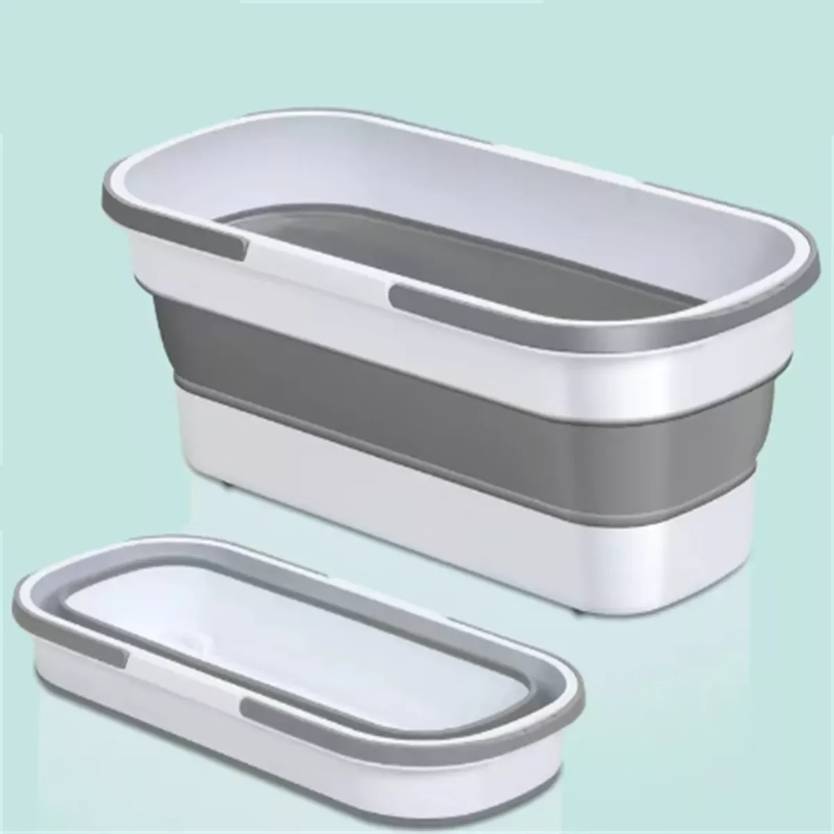 Bacia Dobrável Portátil Multiuso com Alças – Praticidade, Espaço e Versatilidade para Limpeza e Organização - Imagem 2