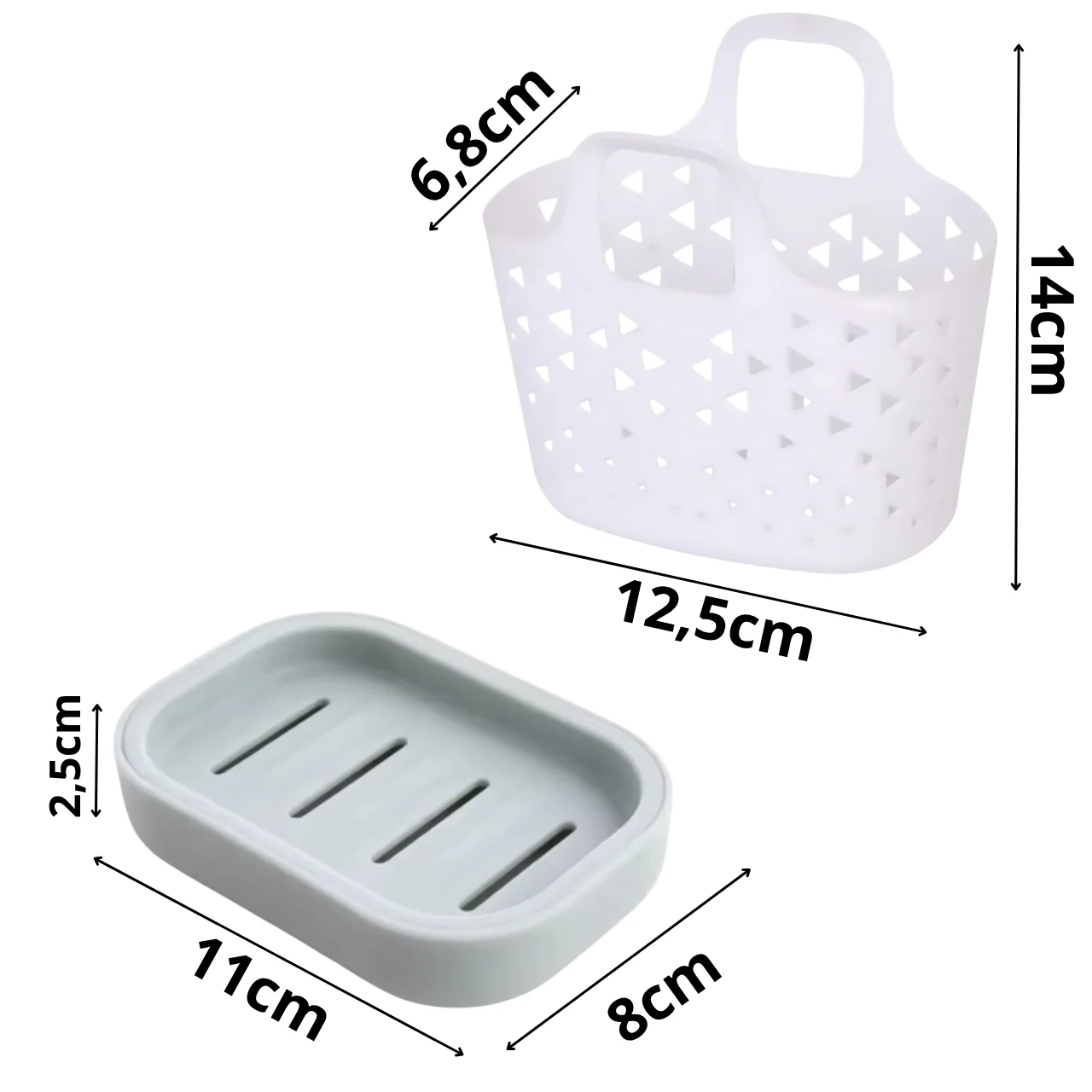 Kit de Higiene 4 em 1 para Banheiro — Porta Escova, Copo, Saboneteira e Cesta Organizadora com Design Moderno e Funcional - Imagem 3