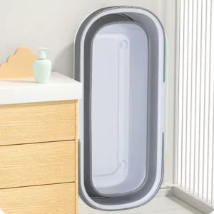 Bacia Dobrável Portátil Multiuso com Alças – Praticidade, Espaço e Versatilidade para Limpeza e Organização