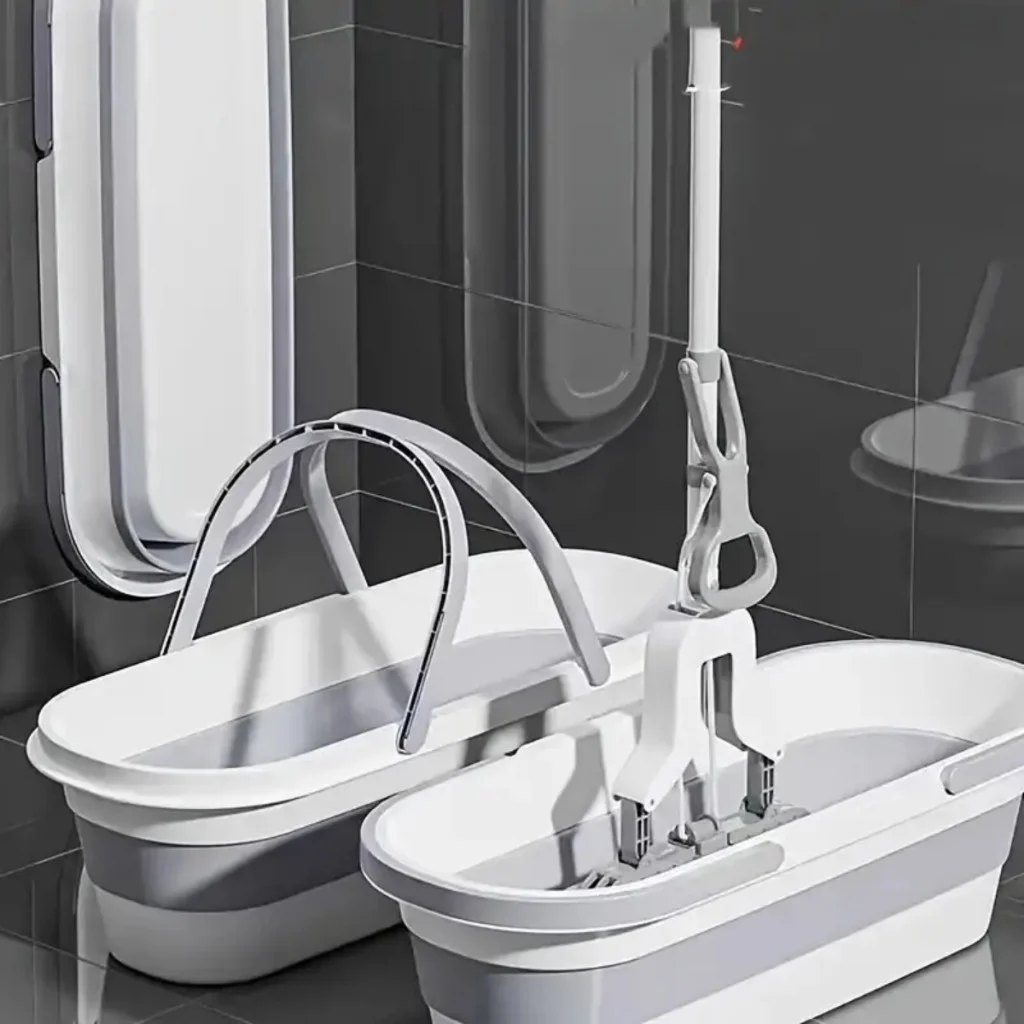 Bacia Dobrável Portátil Multiuso com Alças – Praticidade, Espaço e Versatilidade para Limpeza e Organização - Imagem 3